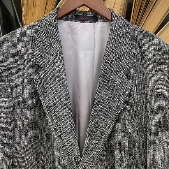 Vintage Courtenay Tweed Style Mens Blazer XL 80s 90s Mens Blazer Wool Blend VTG - Picture 3 of 16